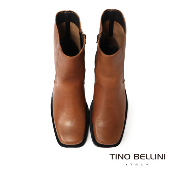 【TINO BELLINI 貝里尼】義大利進口方頭短靴FWOV024-N(棕色)