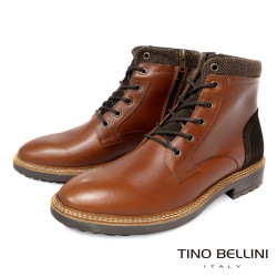 【TINO BELLINI 貝里尼】男款 葡萄牙 進口 好穿脫 短靴 HM5T021-6(咖啡色)