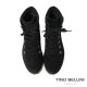 【TINO BELLINI 貝里尼】麂皮 個性 帥氣 綁帶造型 短筒靴FWMT013-1(黑色)