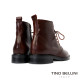 TINO BELLINI 貝里尼 真皮 帥氣 短筒 平底 軍靴 FWMT015-6(巧克力色)