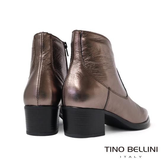 TINO BELLINI 貝里尼 素面真皮尖頭短靴FWNV027-E(灰咖色)