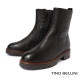 TINO BELLINI 貝里尼 真皮壓紋平底中統靴FWST004-6(咖啡色)