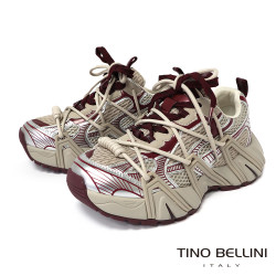TINO BELLINI 貝里尼 香港進口 老爹鞋 復古 時髦 休閒鞋 運動鞋LB0T033-A(酒紅色)