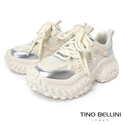 TINO BELLINI 貝里尼 香港進口 老爹鞋 復古 時髦 休閒鞋 運動鞋LB0V020-0(白色)