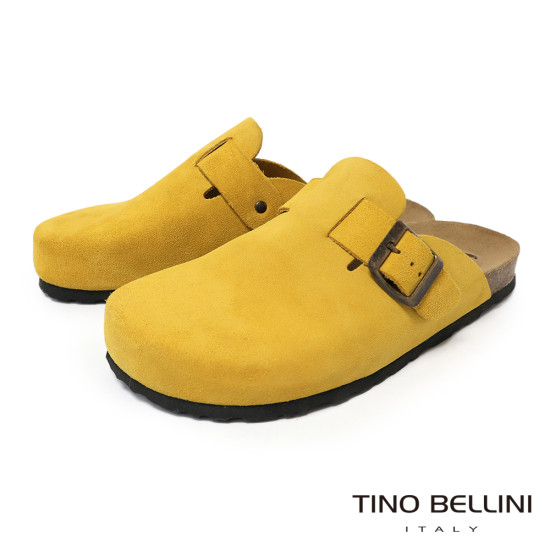 TINO BELLINI 貝里尼 歐洲進口 BIONATURA 腳床舒適鞋 經典造型 繽紛系列 軟木軟底 拖鞋 FZ0B006-G(黃色)