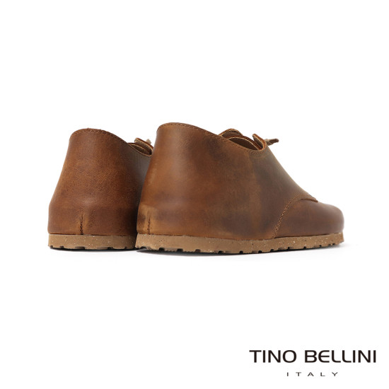 TINO BELLINI 貝里尼 歐洲進口 BIONATURA 腳床舒適鞋 繫帶造型  軟木軟底 休閒鞋 FZCB001-9(駝色)