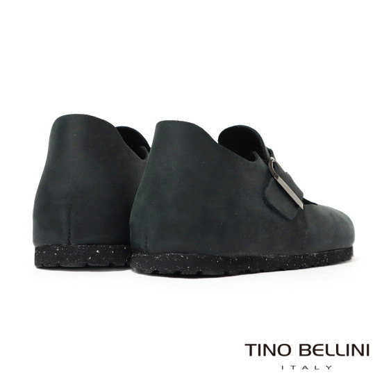 TINO BELLINI 貝里尼 歐洲進口 BIONATURA 腳床舒適鞋 飾扣造型  軟木軟底 休閒鞋 FZCB002-1(黑色)