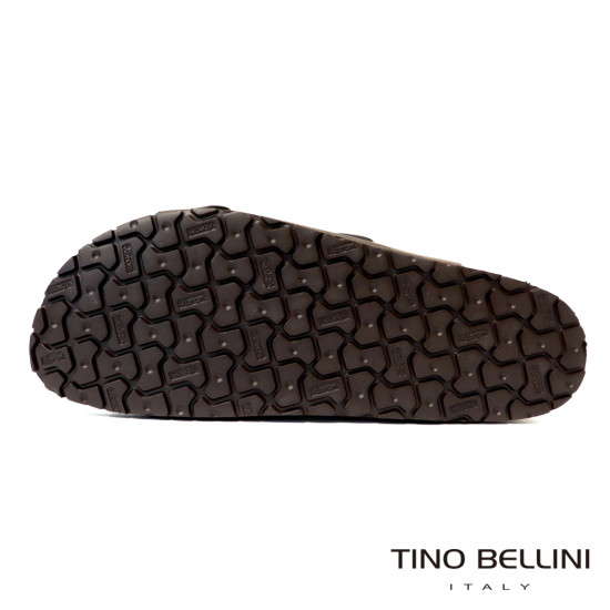TINO BELLINI 貝里尼 歐洲進口 BIONATURA 腳床舒適鞋 男款 真皮 軟木軟底 涼拖鞋 HM0B001-6(咖色)