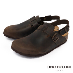 TINO BELLINI 貝里尼 歐洲進口 BIONATURA 腳床舒適鞋 男款 真皮 軟木軟底鞋 HM0B006-6(咖色)