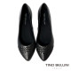 TINO BELLINI 貝里尼 巴西進口 真皮編織尖頭平底鞋FWBT041-1(黑色)