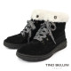 【TINO BELLINI 貝里尼】北歐風帥氣刷毛平底雪靴FWJV001-1(黑色)