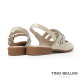 TINO BELLINI 貝里尼 巴西進口甜美個性鉚釘漆皮低跟娃娃鞋FS1T016-0(白色)