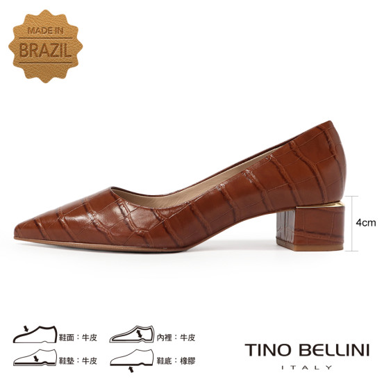 TINO BELLINI 貝里尼 巴西進口 尖頭低跟鞋FWCV036D-9